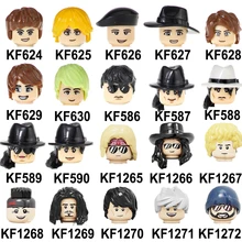 

KF6047 KF6105 KF6053 Famous People DJ Singer Michael Guns N-Rose Building Blocks Educational Figures Head Kids Toys