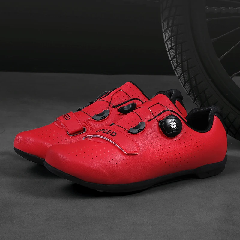 Popular Adult Bicycle Sport Training Shoes Green Red White Female Athletic Cycling Sneaker Light Weight Male Riding Cycle Shoes