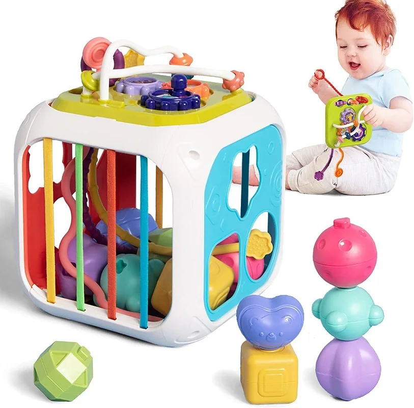 in Baby Toys 12 Months Sensory Shape Sorter Toys Pull