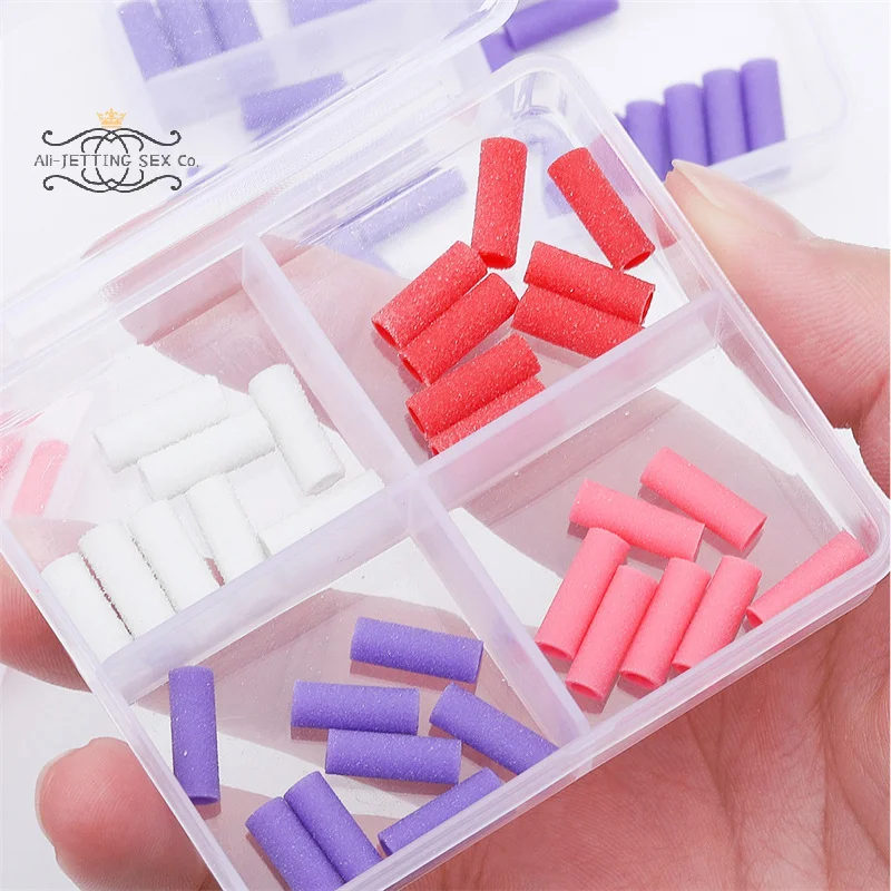 작은 매니큐어 샌드 링 베어링 미니 세트 샌드 링 샤프트 코어 네일 수리 및 제거 연마 헤드 3.1mm