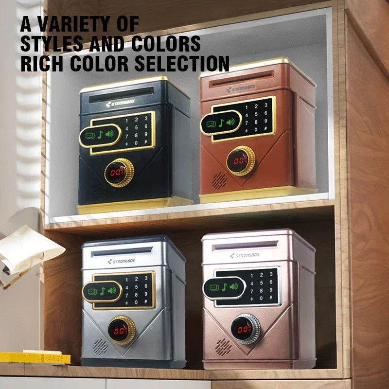 Automatic Atm Piggy Bank Pretend Paly Money Cash Coin Saving Box Counting Touch Screen Money Box Educational Toy Kids Gift