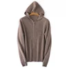 Zipper stripe 100% Merino wool Fall/winter Cashmere sweater Women's o neck cardigan warm bottom knit shirt top 5