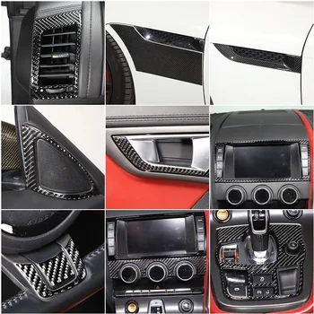 For Jaguar F-TYPE 2013-2023 Soft Carbon Fiber Car Dashboard Console Decoration Cover Trim Sticker Car Interior Kit  Accessories 1