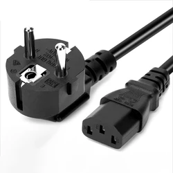 Durable EU 3 - Prong Power Supply Cable with Copper Wire - 1.5M