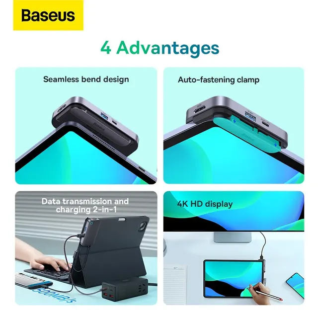 Baseus Padsafe USB C 허브: 아이패드 및 프로 전용 다기능 솔루션