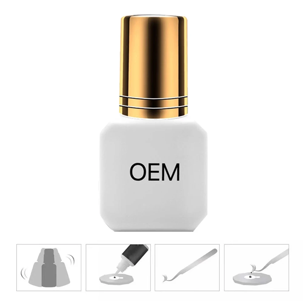Private Label Logo Glue Eyelash Extensions Lash Shampoo Eyelash Remover Bond and Seal Lash Glue Primer Extra Strong Glue 6