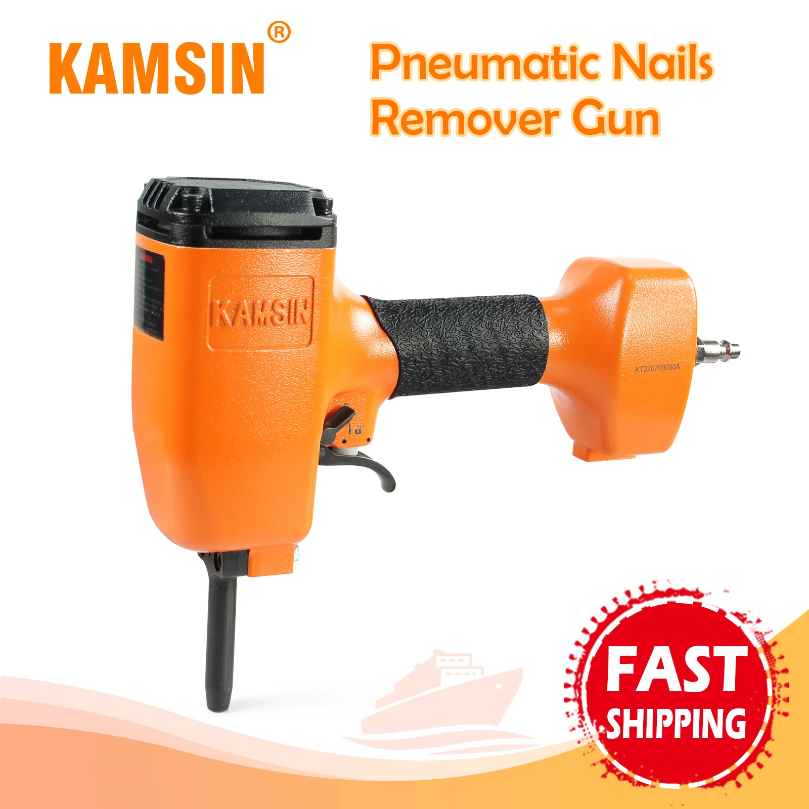 KAMSIN KT50 Pneumatic Nails Puller with Safety Lock, Punch Nails Head Diameter of 3-6 mm, 60mm Muzzle Length for Denailing 6 4mm diameter 15 18 20 23 40mm handle length aluminum alloy countersunk head core rivet decorative expansion nails