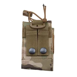 Enhanced Outdoor Gear: Versatile Nylon MOLLE Radio & Walkie Talkie Holder Pouch (CP)