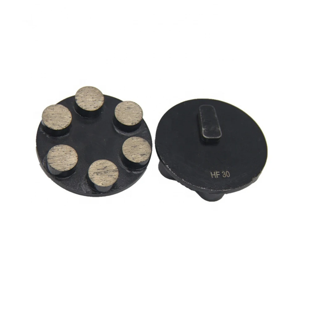 GD43 Six Round Grinding Bars Diamond Husqvarna Floor Pads Metal Bond Concrete Grinding Disk for Husqvarna Grinder Tools 9PCS