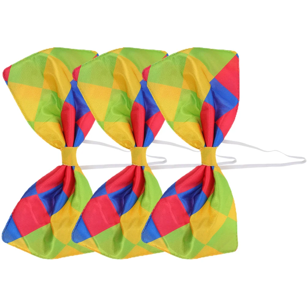 

3pcs Bowknot Clown Bow Ties Masquerade Performance Halloween Clown Costume Props