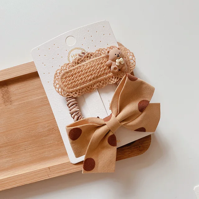 Coffee Warm Color Cute Cartoon Princess Hairpins Children Girls Kid Hair Clips Barrettes Accessories Hairclip Headwear Headdress hair rope