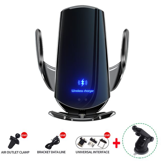 30W Qi Car Wireless Charger for iPhone 13 12 11 XS XR X Samsung Xiaomi Magnetic USB Infrared Sensor Phone Holder Mount