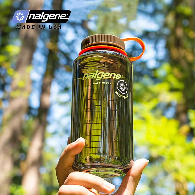 Nalgene-Outdoor Wide Mouth Sports Water Bottle, Travel Hiking Portable Drinking Bottle, 500ml, 1000ml