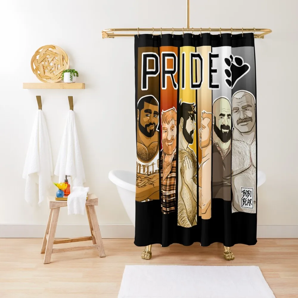 

BEAR PRIDE 2019 Shower Curtain Anime Shower Modern Accessory Bathrooms Toilet Accessories Bathroom Curtain