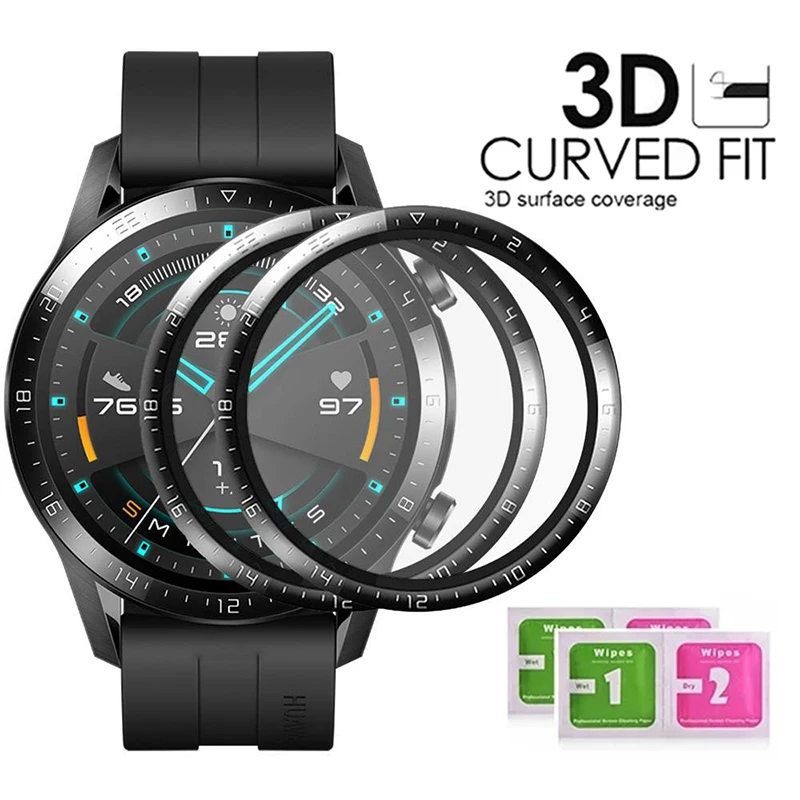 3D изогнутая мягкая волоконная Защитная пленка для Huawei Watch GT 2 3 Pro GT Runner Fit 2 ES Защита экрана для Honor Magic 42 мм 46 мм