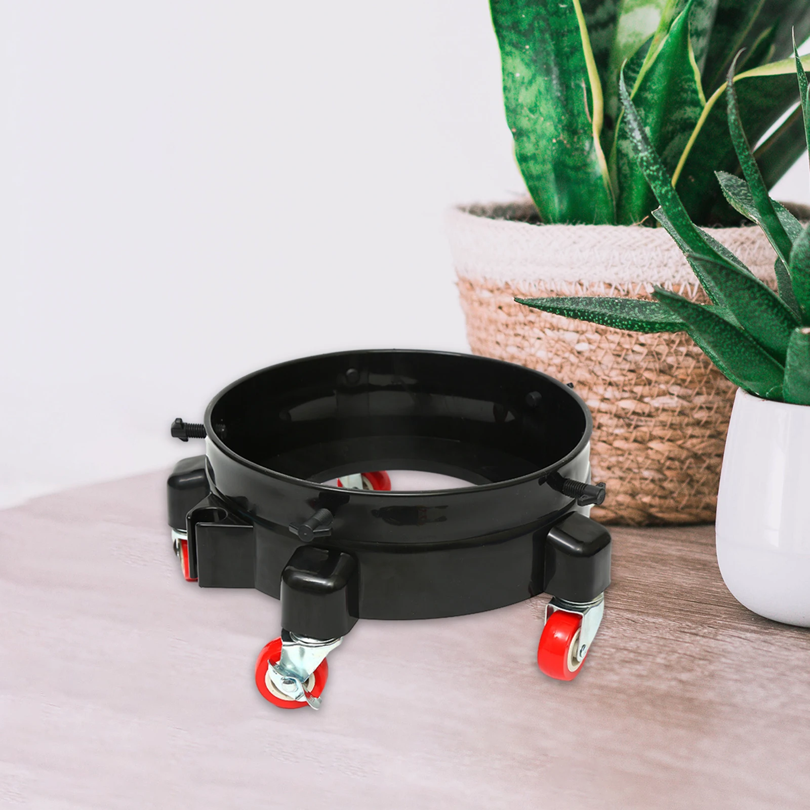 Rolling Bucket Dolly Removable 360&deg; Turning Swivel Caster Detail Kit with Wheels Storage Tray Tote Insert Locking Casters