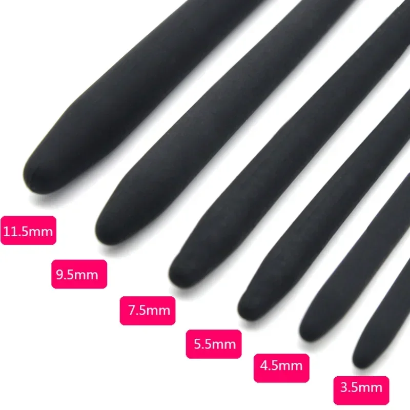 Male 5 Diameters 345mm Silicone Electro Shock Accessory Electric Stimulator Urethral Tube Dilator Penis Plug Sex Toy Man penis sex toys