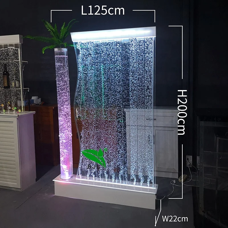 맞춤형 인테리어 디자인 LED 물방울 폭포 벽 물 장식 홈 데코용 룸 디바이더