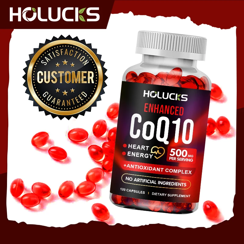 Coq10 500 Mg, High Absorption With Piperine to Support Heart, Brain & Cardiovascular Health, Energy & Cellular Metabolism
