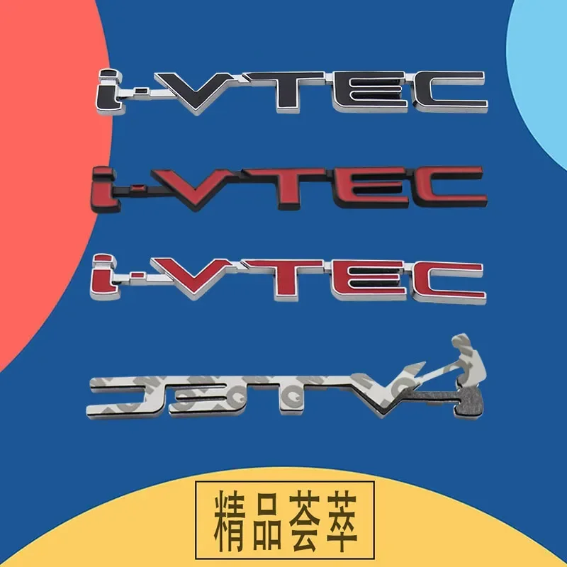 3D 프리미엄 i-VTEC 엠블럼 자동차 후드 펜더 트렁크 리어 보닛 네임플레이트 배지 스티커