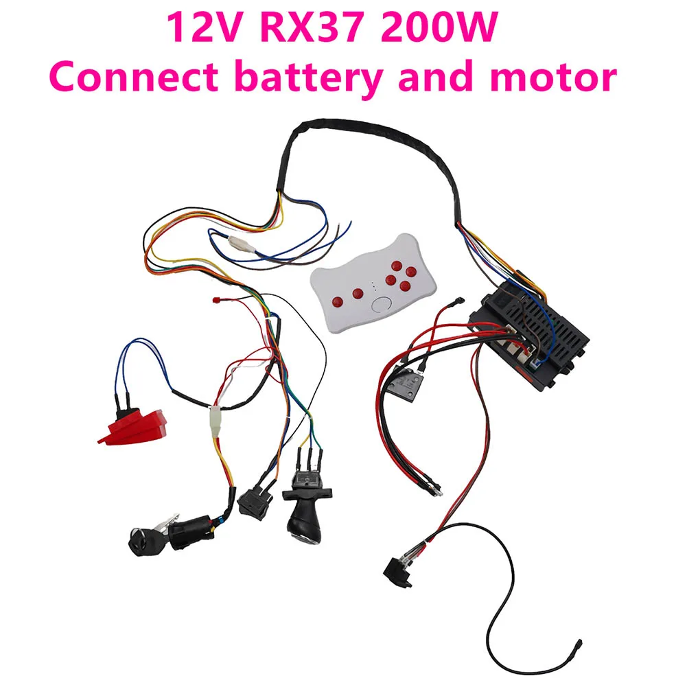 1set DIY Wire Switch Receiver RC Kit With 2.4G Remote Control Baby Electric Car Controller For Kids Electric Car Modified