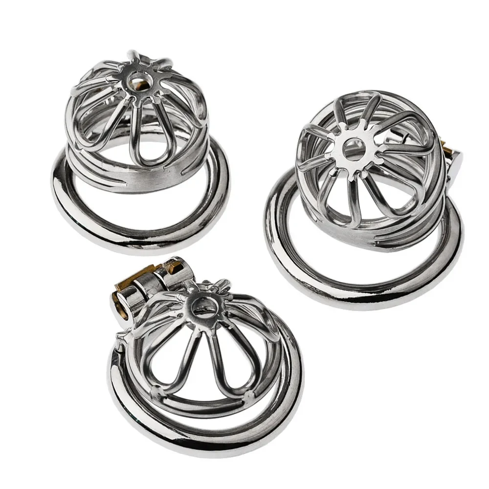 Chastity Cage Zinc Alloy Metal Cock Cage Curve Ring Chastiy Belt Men Erotic Bondage BDSM Sex Toy Anti Cheat Erotic Urethral Lock penis chastity cage chastity lock sex toy