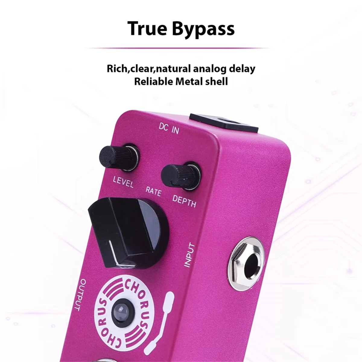 SEMOIC Chorus Guitar Pedal Mini Chorus Guitar Effects Pedal Classic Warm Tone for Electric Effect True Bypass