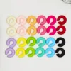 2.5x2.5cm C-shaped earrings in Europe and America, popular candy color, no ear hole, ear bone clip, acrylic ear clip for women 1