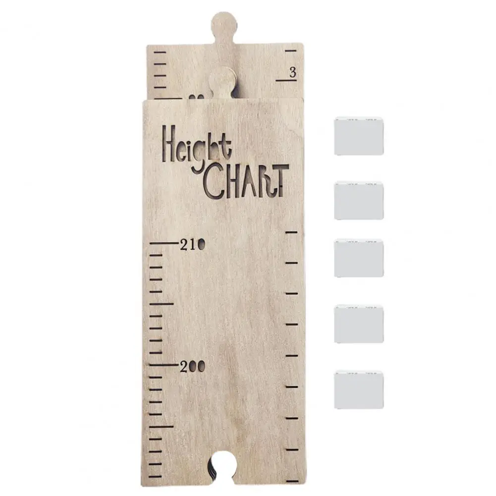 Nordic Wooden Kids Height Growth Chart Ruler Baby Children Height Gauge Room Decoration Wall Meter Measurement Stickers 60-210CM