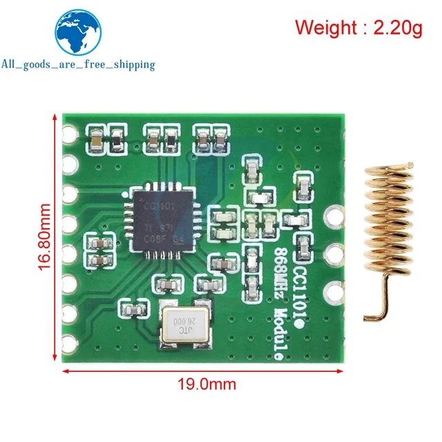 Omcn 112 Modulo Wireless CC1101 868MHz - Trasmissione Lunga Distanza, Per Progetti RF Trasmissione RF 868MHz