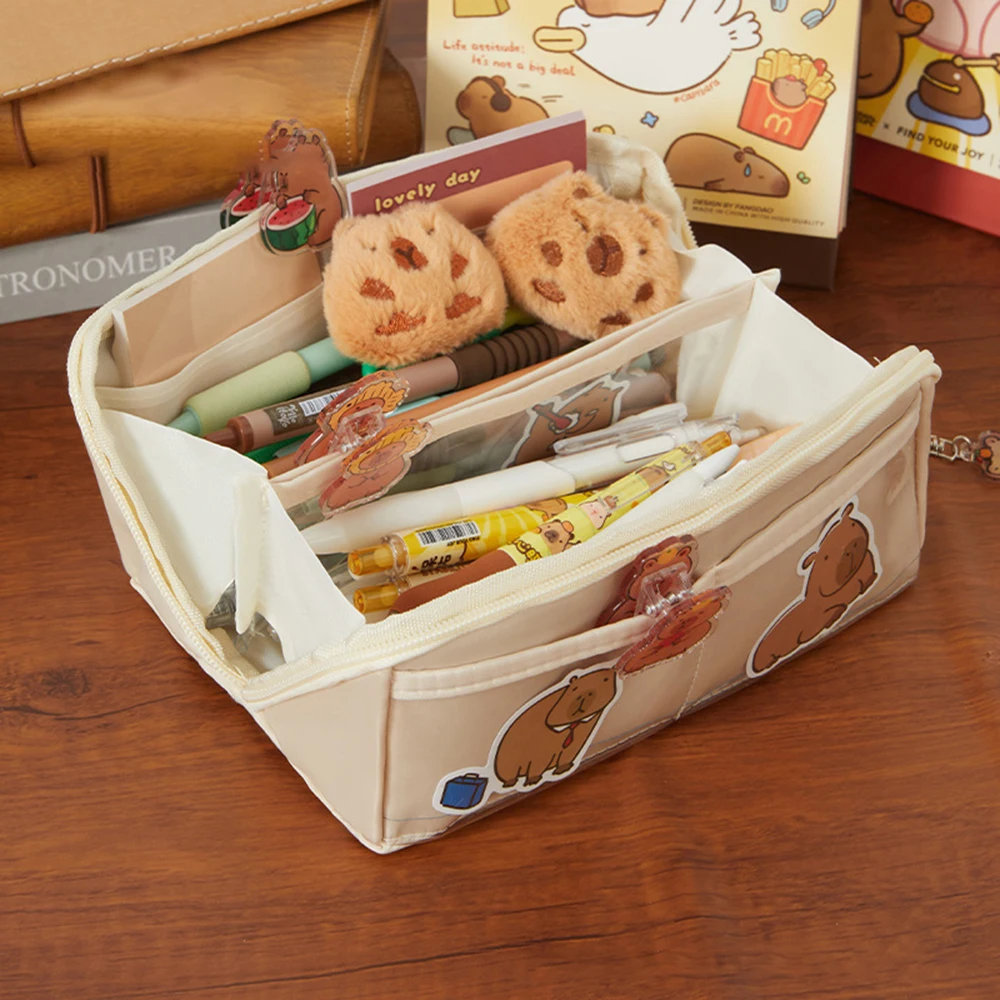 Pencil Case 10-tier High-capacity Transparent Pen Bag Beautiful Appearance Multi-functional Pencil Case Children No Sticker