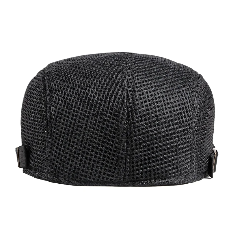 Casual Hat Men Mesh Newsboy Caps British Painters Hats Spring and Summer Ventilate Berets Adjustable Flat Cap Hip Hop Berets