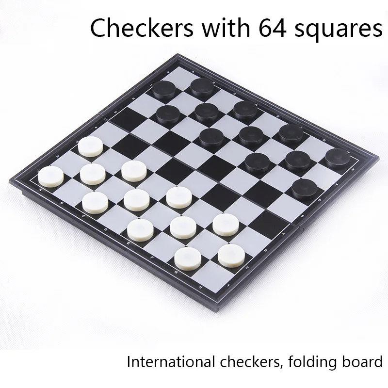 64 Grid International Magnetic Folded Black and White Checkers Students Must Have Desktop Games Educational Toys 2