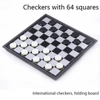 64 Grid International Magnetic Folded Black and White Checkers Students Must Have Desktop Games Educational Toys 2