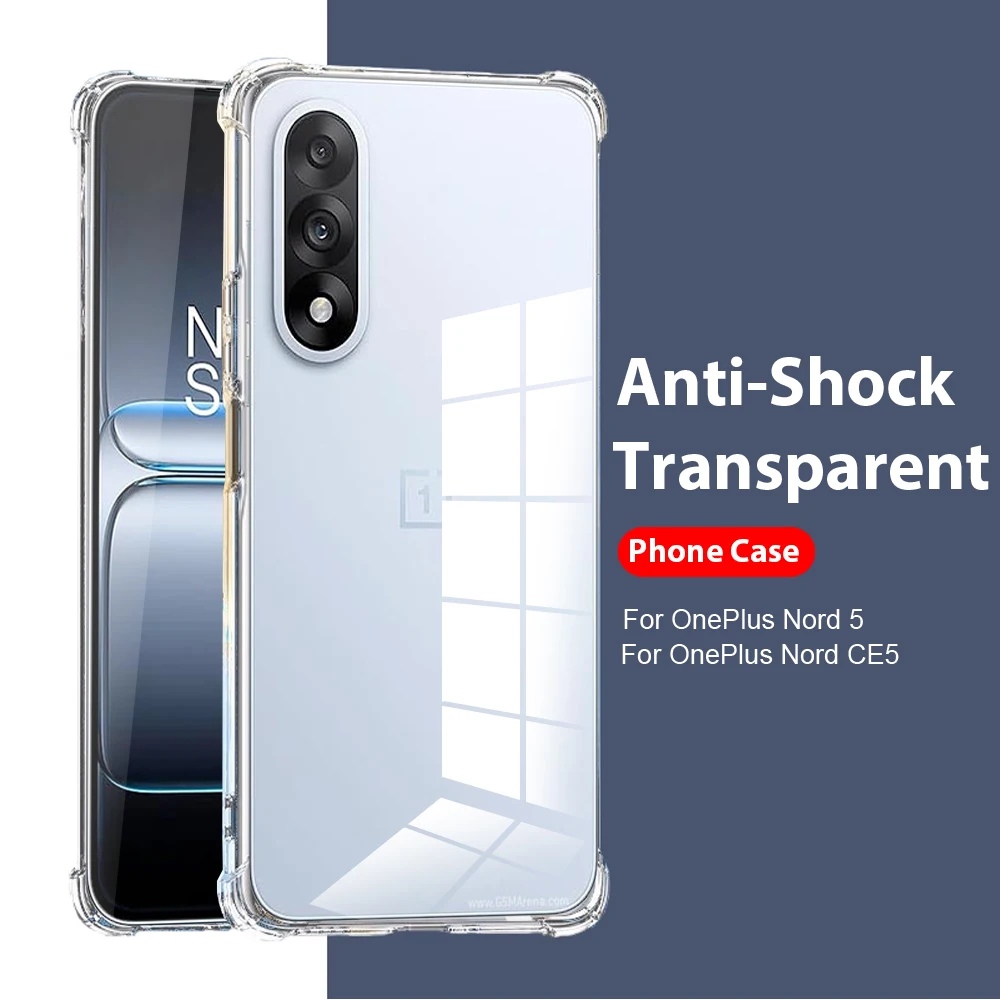 Shockproof Silicone Soft Clear Phone Case - Thin Protective Shell Cover