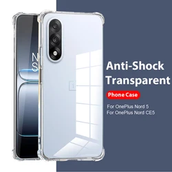 Shockproof Silicone Soft Clear Phone Case - Thin Protective Shell Cover for OnePlus Nord 5 (Clear)