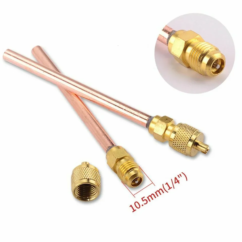 HVAC Refrigeration Compressor Access Valve Extension Tube - 1/4 Inch, Part #000222 By APS - Makes Service Port Access Easier (Pack Of 5)