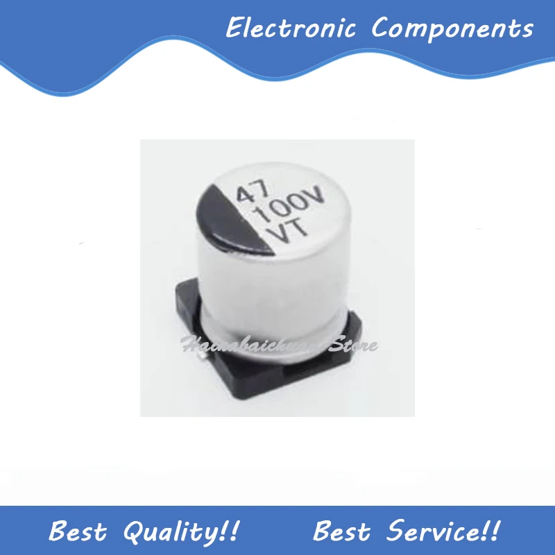 

10 Pcs/Lot 100V47UF 10*10.5 47UF/100V SMD Aluminum Electrolytic Capacitors New and Original In Stock