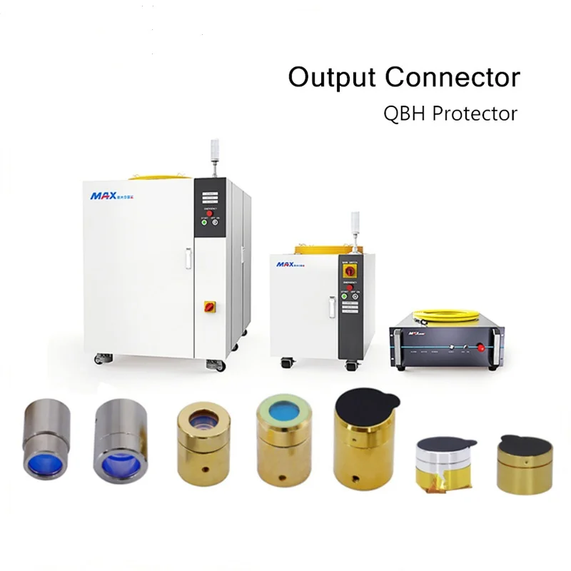 오리지널 레이커스 맥스 IPG 출력 보호 캡 커넥터 렌즈 1.5KW 3KW QBH 파이버 레이저 소스 보호 캡 광섬유 크리스탈