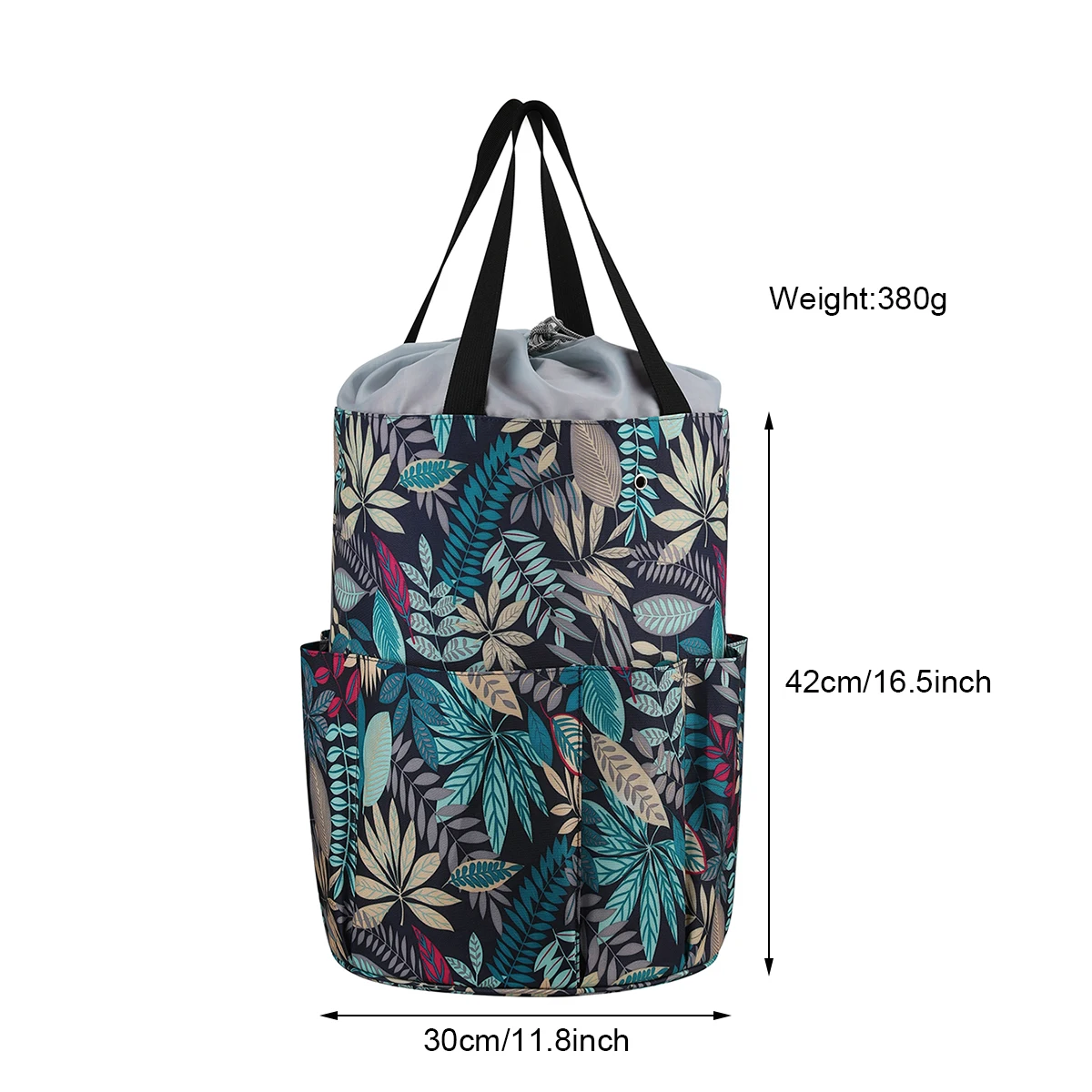 Waterproof Yarn Storage Bag With Maple Leaves Travel Organize Storage Bags Round Knitted Wool Bag yarn storage bag yarn storage organizer