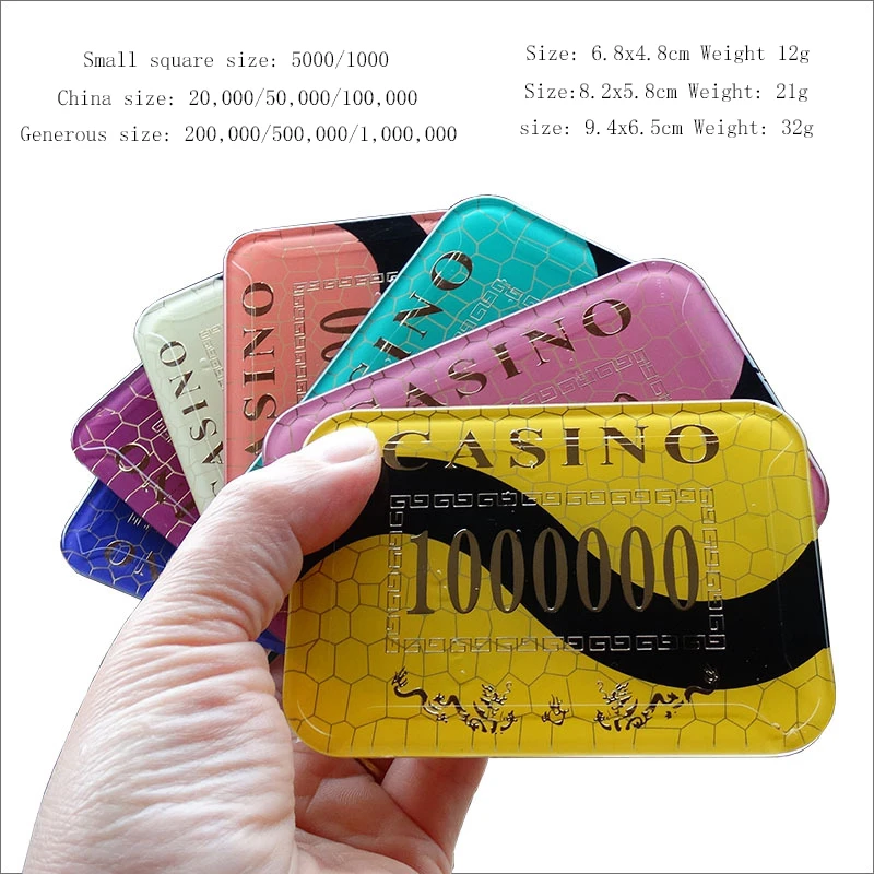 5pcs Texas Poker Kit Profesional Poker Table Top Chips Round Square Entertainment Casino Games Baccarat
