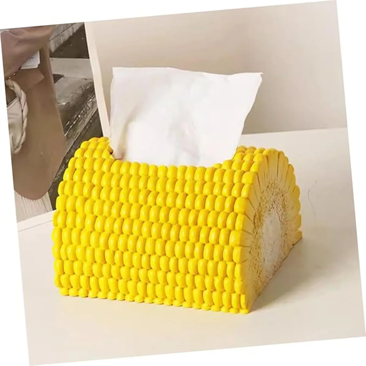 Corn Tissue Box Desktop Tissue Holder Desktop Storage Box Tissue Dispenser Novelty Napkin Holder Tissue Holder Tissue Dispenser Decorative Tissue Holder Home Decoration 2