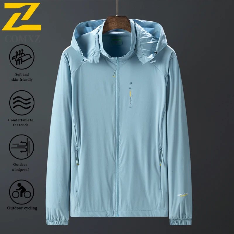 Men's Summer UV Protection Jacket Plus Size UPF50+ Extra Wide Breathable Fishing Skin Coat for Outdoor Sport Sunscreen clothing