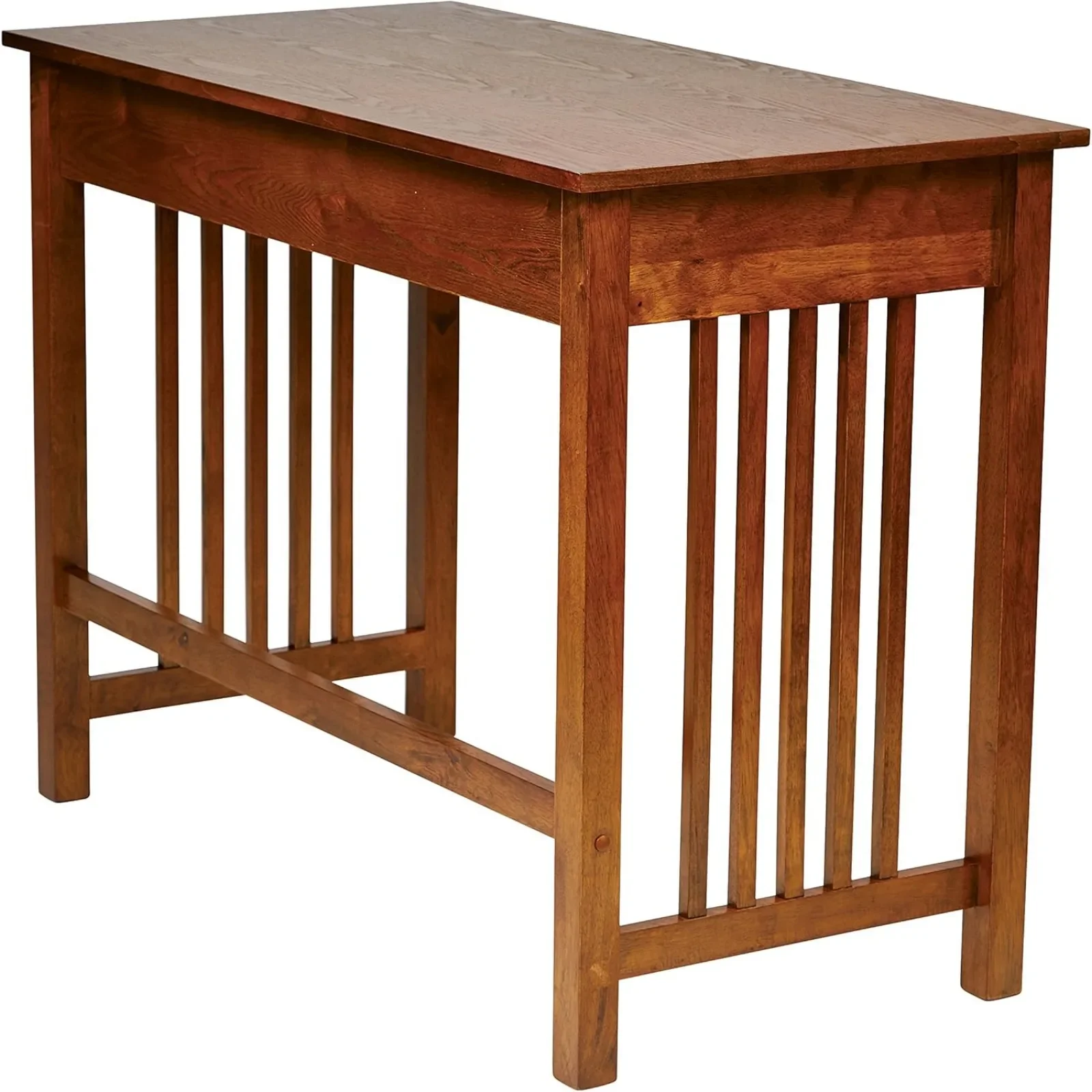US Writing Desk with Pull-Out Drawer and Mission Style Side Panels,Simple Laptop Desk Study Writing Table for Small Spaces