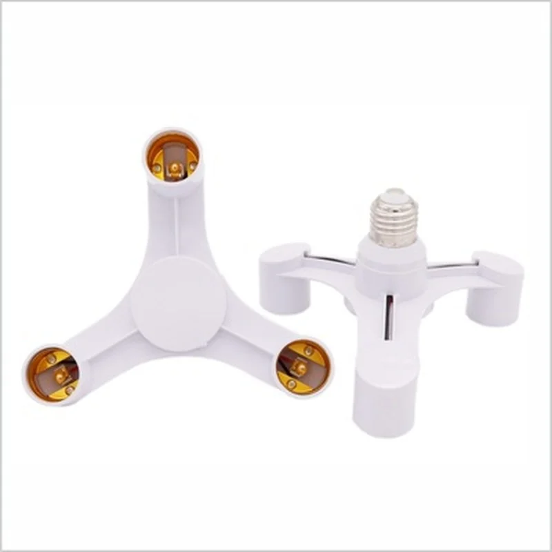 3In1 E27 To E27 lamp holder lamp bulb holder lamp socket adapter lamp socket extender Extended LED Lamp Bulbs Socket Splitter Adapter Holder for Photo Studio