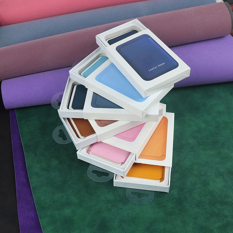 With Logo Box For Apple Magsafe Leather Magnetic Wallet Card Holder Case For iPhone 12 13 14 15 Pro Max Cover Brand Accessories