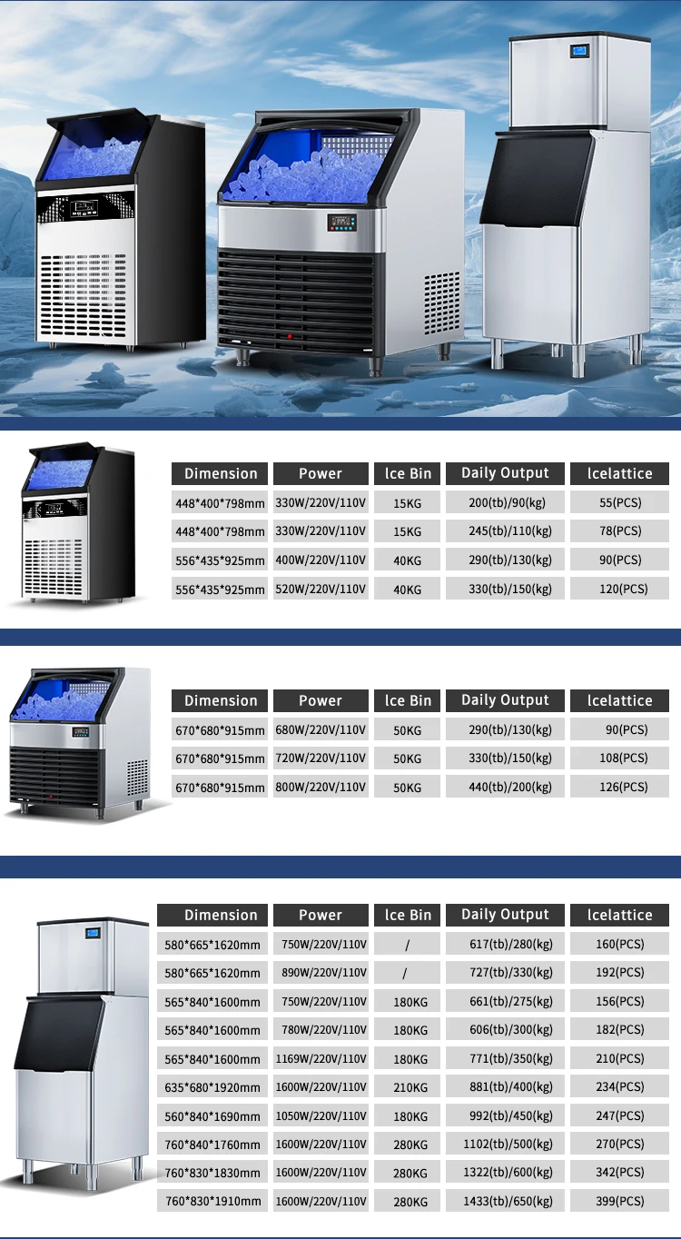 Low Price 110V/220V High Productivity Ice Maker Machine High Effective Ice Maker Machine for Home Business