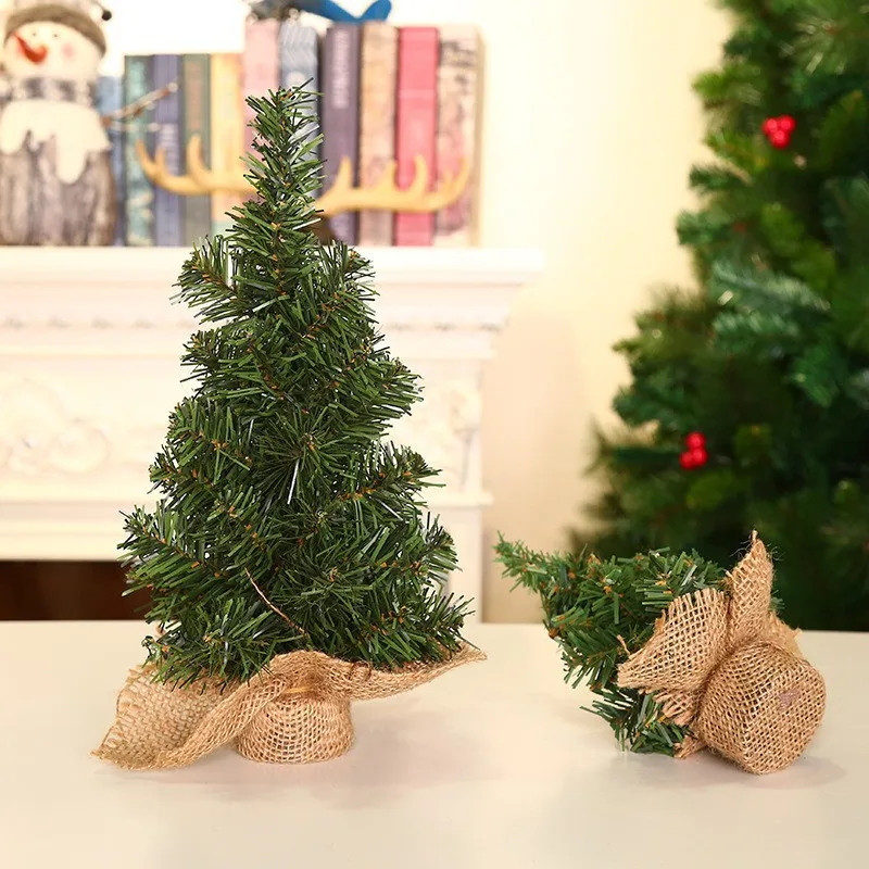 Christmas Tree Ornaments Mini Christmas Tree Christmas House Ornaments 20/30/40CM Christmas Tree Desktop Mini Xmas Trees For Home Decoration Children DIY Handicraft New Year Christmas Ornament Gift