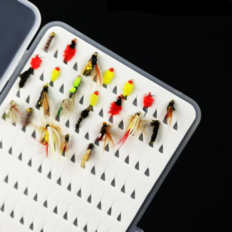 Flies Storage Box Portable Waterproof Fly Fishing Lure Bait Trout Case  Container