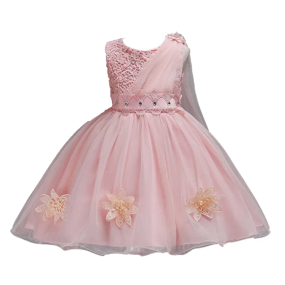 Flower Girl Dress Wedding Infantil Fancy Princess Costume for Kids Party